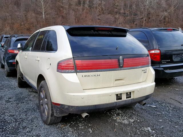 2LMDU88C37BJ20113 - 2007 LINCOLN MKX WHITE photo 3