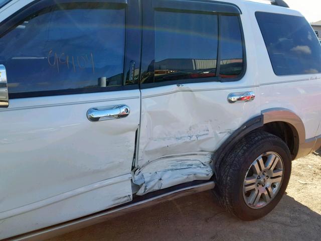 1FMEU74897UA91271 - 2007 FORD EXPLORER E Ақ фото 9