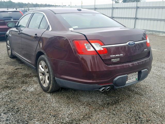 1FAHP2EW6AG144948 - 2010 FORD TAURUS SEL BROWN photo 3