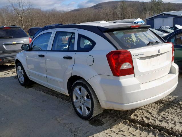 1B3HB48B67D576691 - 2007 DODGE CALIBER SX WHITE photo 3