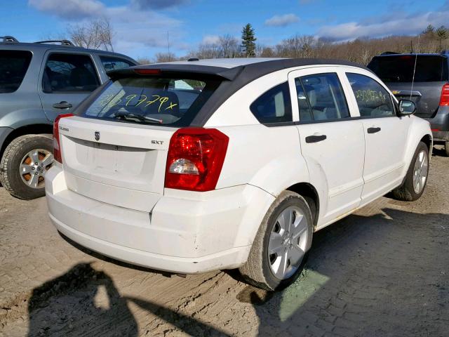 1B3HB48B67D576691 - 2007 DODGE CALIBER SX WHITE photo 4