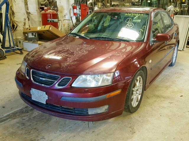 YS3FD49Y141041857 - 2004 SAAB 9-3 ARC RED photo 2