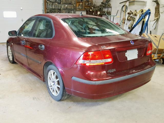 YS3FD49Y141041857 - 2004 SAAB 9-3 ARC RED photo 3