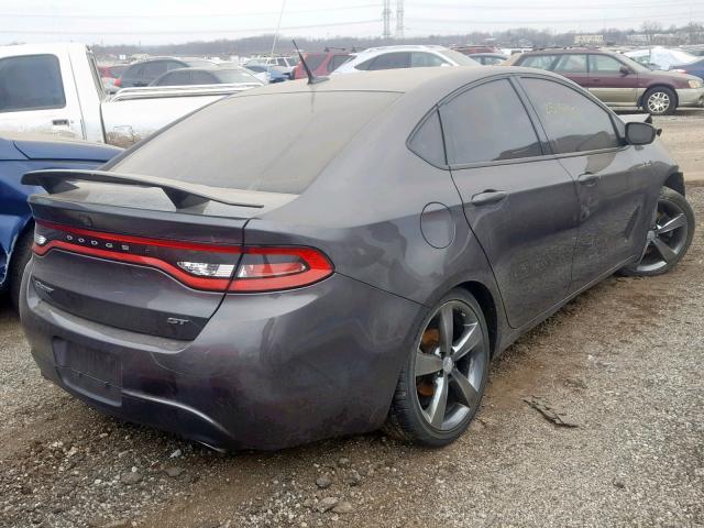 1C3CDFEB7ED879001 - 2014 DODGE DART GT GRAY photo 4