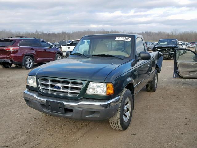 1FTYR10D42TA06158 - 2002 FORD RANGER GREEN photo 2