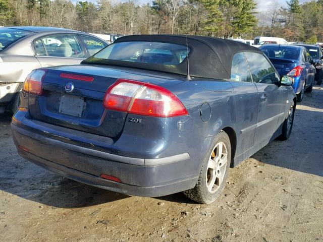 YS3FD79YX76003729 - 2007 SAAB 9-3 2.0T BLUE photo 4