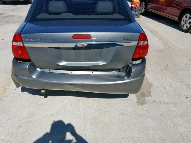 1G1ZS53F86F158776 - 2006 CHEVROLET MALIBU LS ნაცრისფერი ფოტო 9