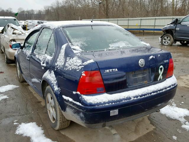 3VWTG29M61M009579 - 2001 VOLKSWAGEN JETTA GLX BLUE photo 3