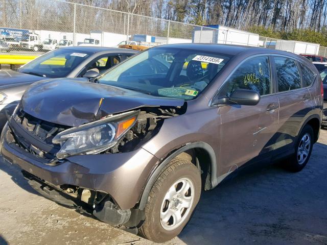 5J6RM4H36EL107040 - 2014 HONDA CR-V LX BROWN photo 2