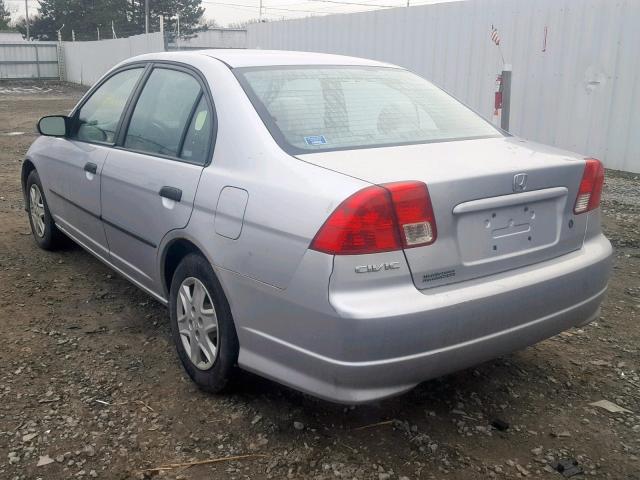 2HGES16344H633353 - 2004 HONDA CIVIC DX V SILVER photo 3