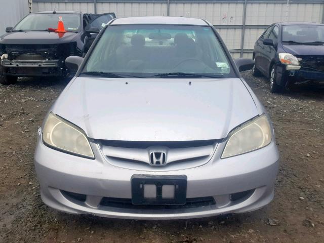 2HGES16344H633353 - 2004 HONDA CIVIC DX V SILVER photo 9