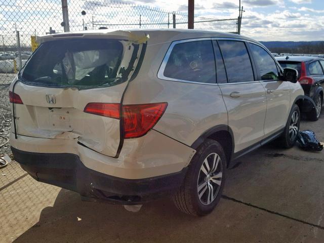 5FNYF5H73HB031840 - 2017 HONDA PILOT EXLN WHITE photo 4