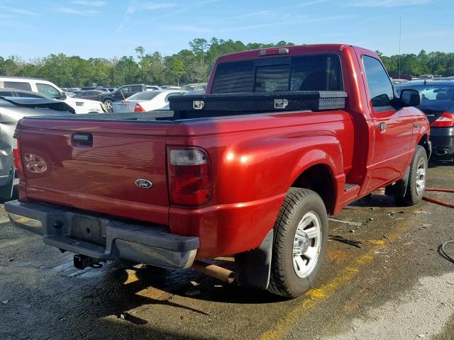 1FTYR10U83PA25709 - 2003 FORD RANGER RED photo 4