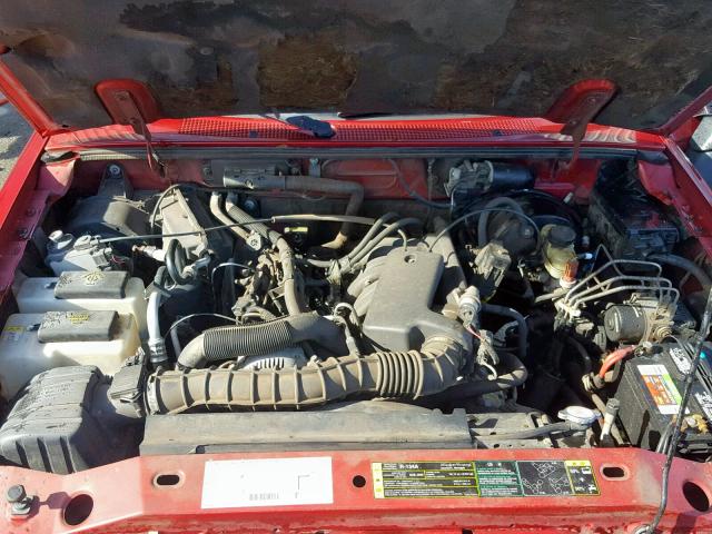 1FTYR10U83PA25709 - 2003 FORD RANGER RED photo 7