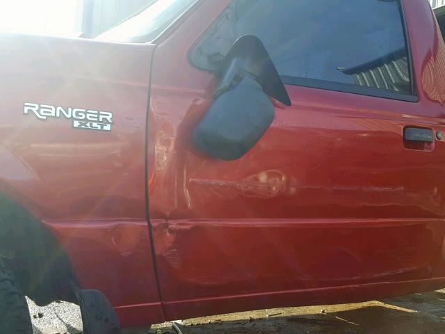 1FTYR10U83PA25709 - 2003 FORD RANGER RED photo 9