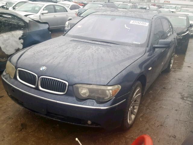 WBAGN63413DR12910 - 2003 BMW 745 LI BLUE photo 2