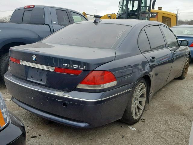 WBAGN63413DR12910 - 2003 BMW 745 LI BLUE photo 4