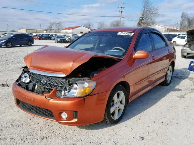 KNAFE121375009728 - 2007 KIA SPECTRA EX ORANGE photo 2