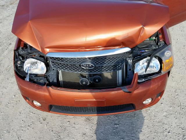 KNAFE121375009728 - 2007 KIA SPECTRA EX ORANGE photo 7