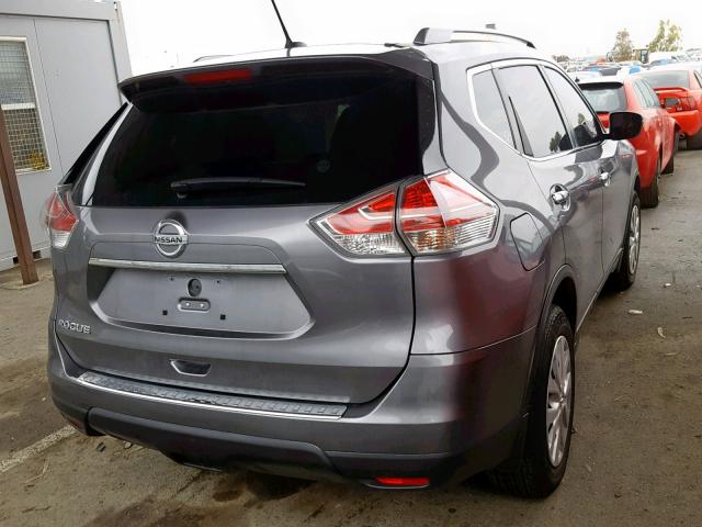 KNMAT2MT8GP608877 - 2016 NISSAN ROGUE S GRAY photo 4