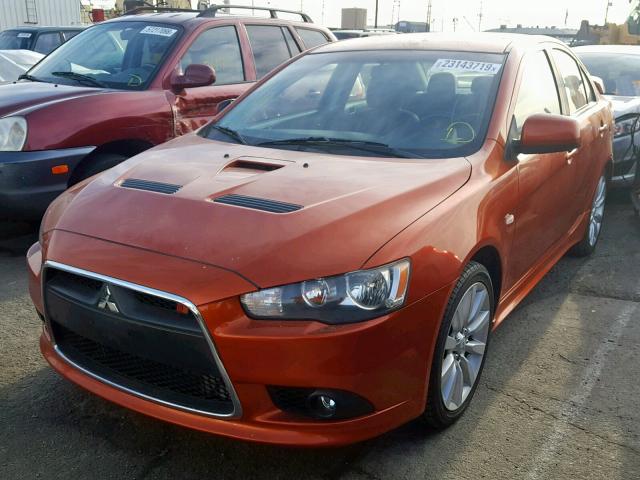 JA3AV66V69U030457 - 2009 MITSUBISHI LANCER RAL ORANGE photo 2