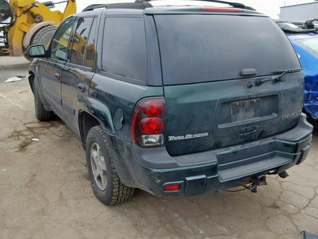 1GNDT13S842435247 - 2004 CHEVROLET TRAILBLAZE GREEN photo 3