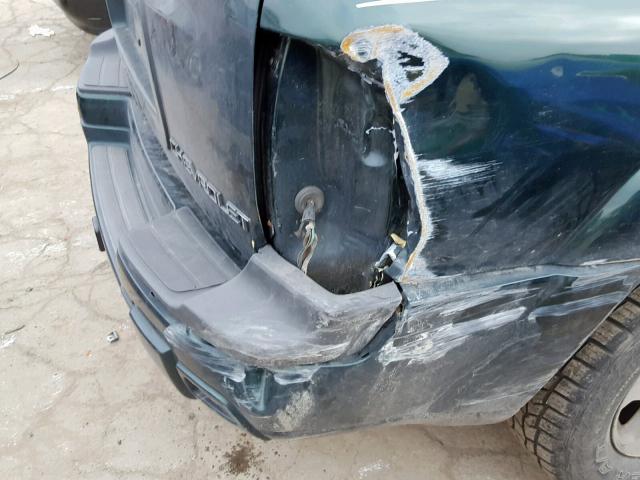 1GNDT13S842435247 - 2004 CHEVROLET TRAILBLAZE GREEN photo 9