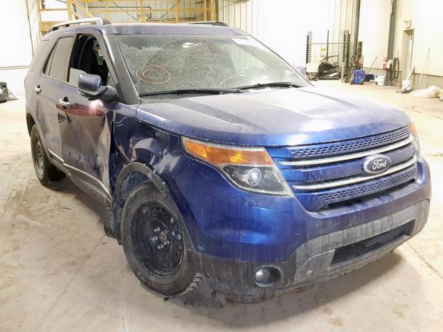 1FM5K8F89EGA24187 - 2014 FORD EXPLORER L BLUE photo 1