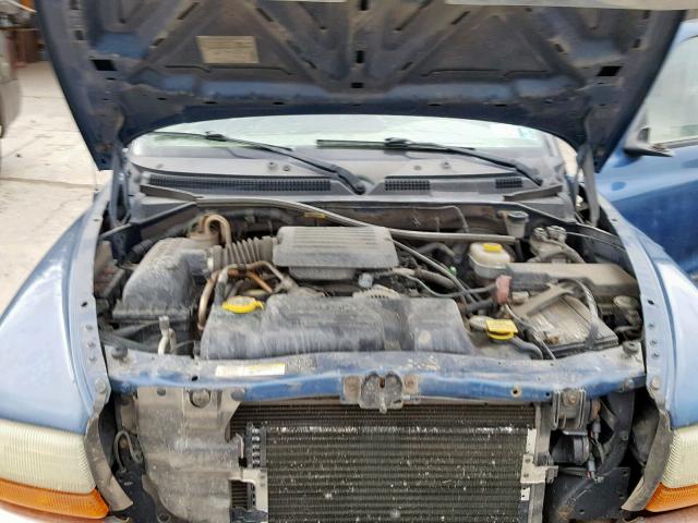 1D7HG42N83S136602 - 2003 DODGE DAKOTA SLT BLUE photo 7