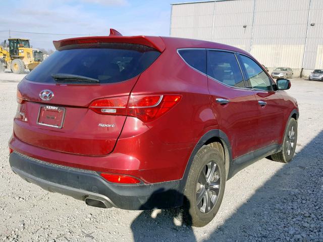 5XYZT3LB1GG367832 - 2016 HYUNDAI SANTA FE S MAROON photo 4