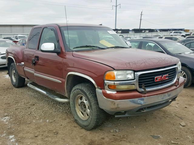 1GTEK19T5XZ507212 - 1999 GMC NEW SIERRA MAROON photo 1