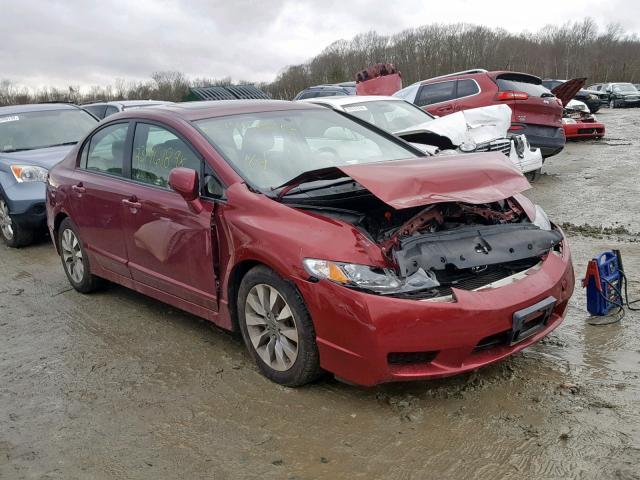 19XFA1F91AE053575 - 2010 HONDA CIVIC EXL RED photo 1