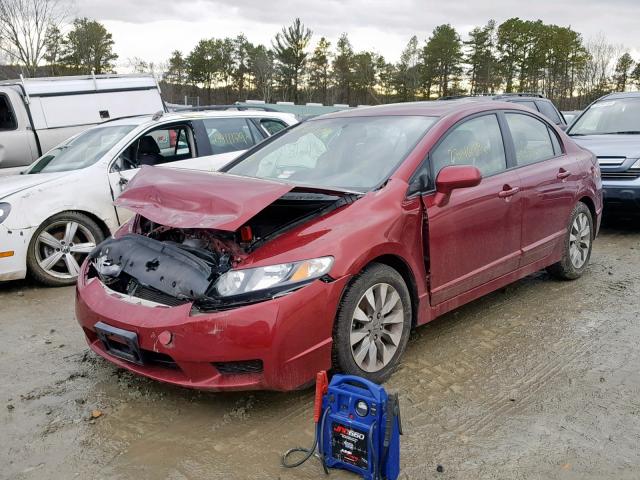 19XFA1F91AE053575 - 2010 HONDA CIVIC EXL RED photo 2