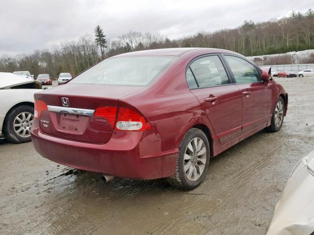 19XFA1F91AE053575 - 2010 HONDA CIVIC EXL RED photo 4