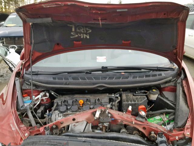 19XFA1F91AE053575 - 2010 HONDA CIVIC EXL RED photo 7