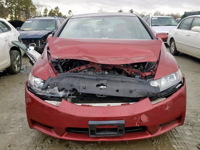 19XFA1F91AE053575 - 2010 HONDA CIVIC EXL RED photo 9