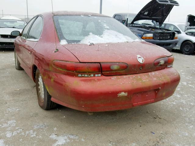 1MELM50U0VA603662 - 1997 MERCURY SABLE GS RED photo 3