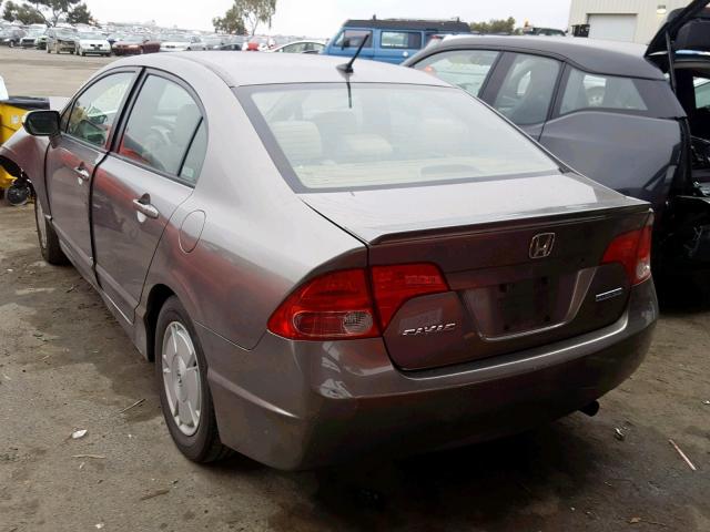 JHMFA36286S002849 - 2006 HONDA CIVIC HYBR GOLD photo 3