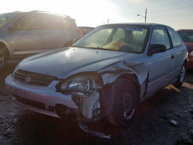 2HGEJ6446YH104777 - 2000 HONDA CIVIC DX SILVER photo 2