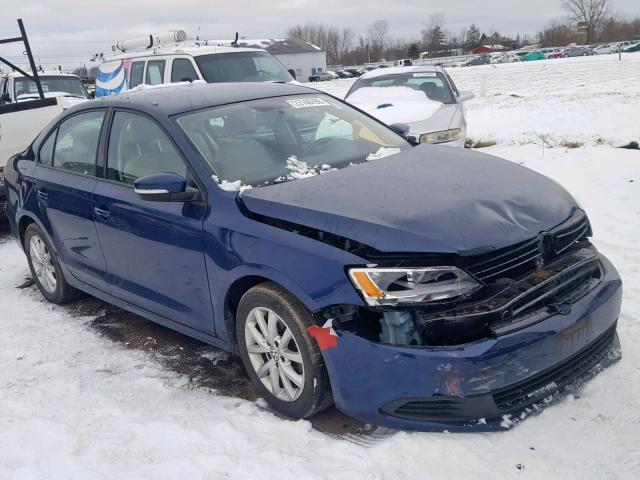 3VWDZ7AJ9BM110453 - 2011 VOLKSWAGEN JETTA SE BLUE photo 1