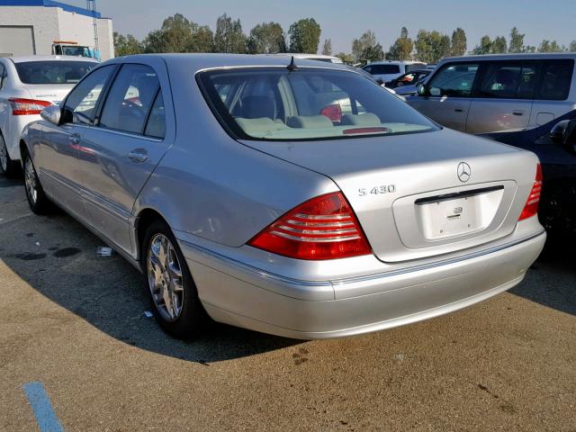 WDBNG70J33A353042 - 2003 MERCEDES-BENZ S 430 SILVER photo 3