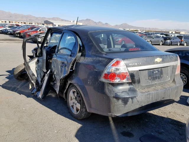 KL1TD56E29B351616 - 2009 CHEVROLET AVEO LS BLACK photo 3