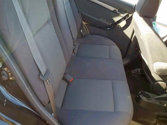 KL1TD56E29B351616 - 2009 CHEVROLET AVEO LS BLACK photo 6