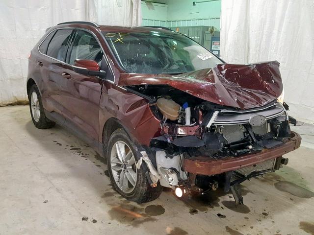 2FMTK4J97FBB90281 - 2015 FORD EDGE SEL BURGUNDY photo 1