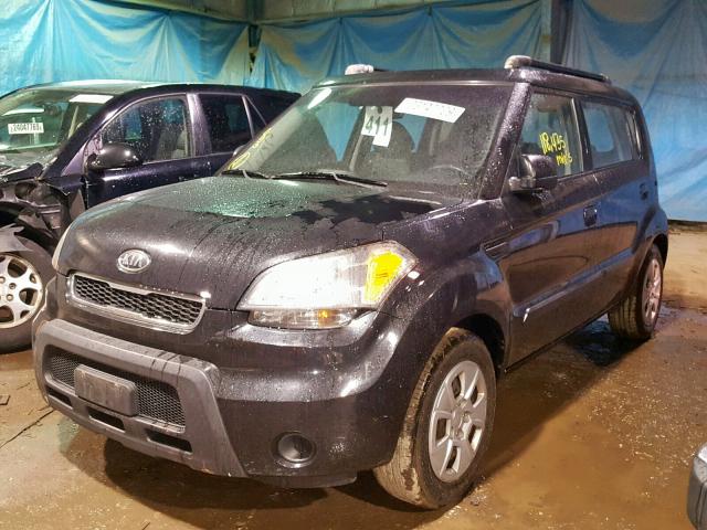 KNDJT2A13A7032187 - 2010 KIA SOUL BLACK photo 2