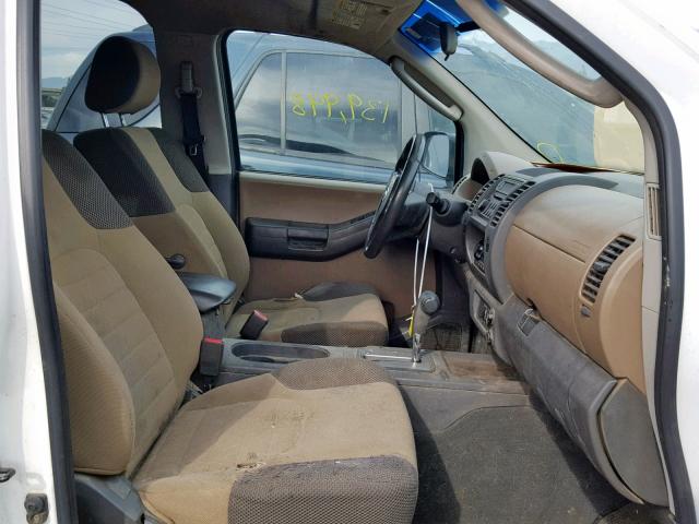 5N1AN08U07C503612 - 2007 NISSAN XTERRA OFF WHITE photo 5