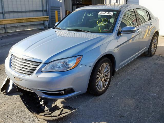 1C3CCBCGXCN308250 - 2012 CHRYSLER 200 LIMITE BLUE photo 2