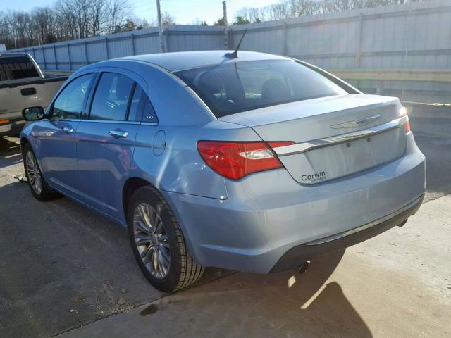 1C3CCBCGXCN308250 - 2012 CHRYSLER 200 LIMITE BLUE photo 3