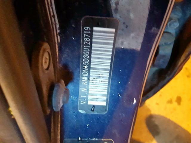 KMHDN45D36U128719 - 2006 HYUNDAI ELANTRA GL BLUE photo 10