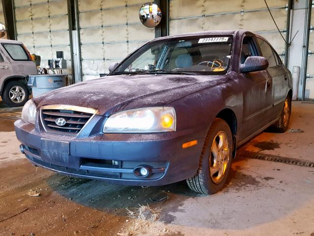KMHDN45D36U128719 - 2006 HYUNDAI ELANTRA GL BLUE photo 2